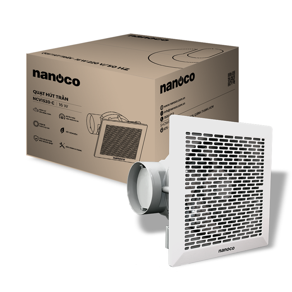Quạt Hút Âm Trần Nanoco NCV1520-C 6
