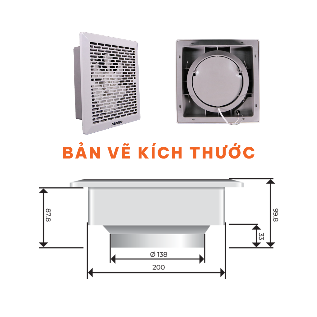 Quạt Hút Nanoco NMV2023 2