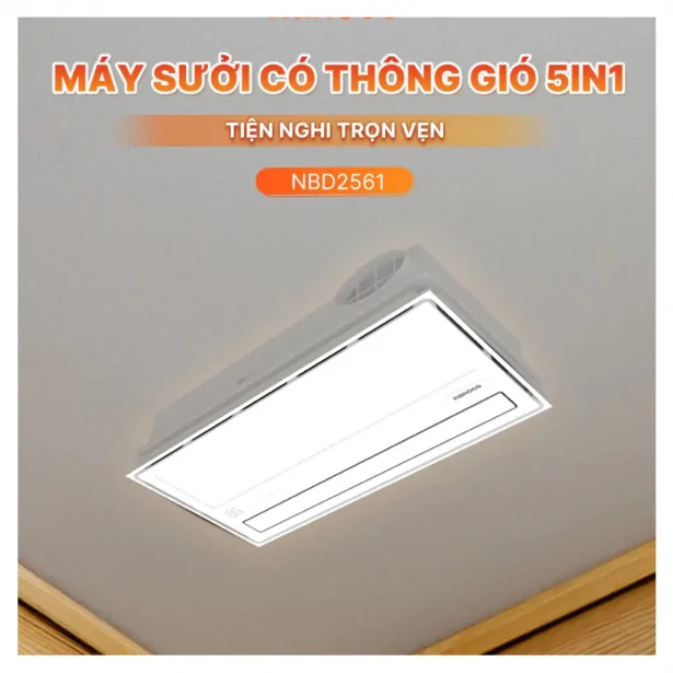 Quạt Hút Sưởi 5in1 Điều Khiển Từ Xa Nanoco NBD2561