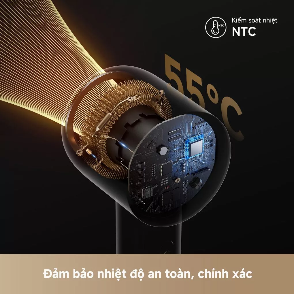Máy Sấy Tóc Tốc Độ Cao Dreame Hair Dryer GloryUni AHG20W Màu Vàng 10