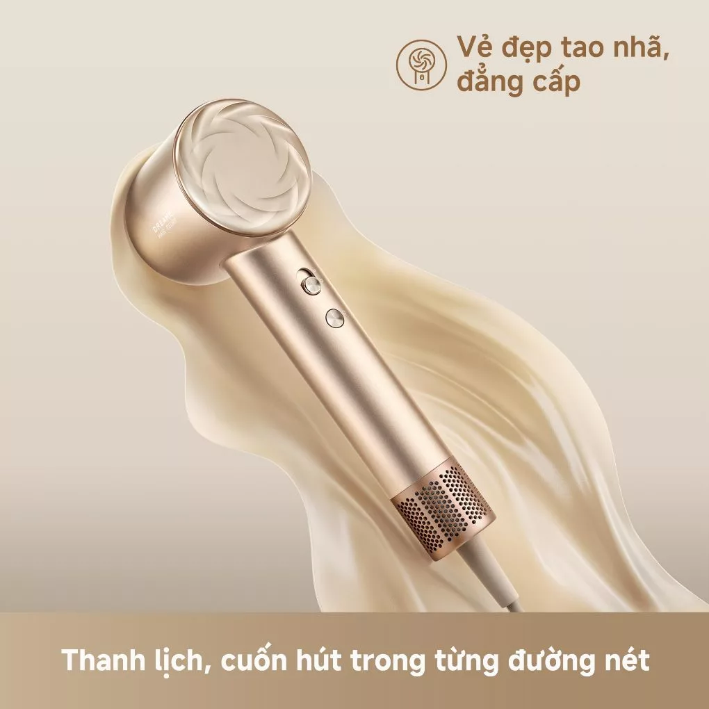 Máy Sấy Tóc Tốc Độ Cao Dreame Hair Dryer GloryUni AHG20W Màu Vàng 12