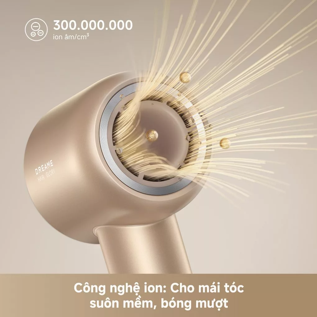 Máy Sấy Tóc Tốc Độ Cao Dreame Hair Dryer GloryUni AHG20W Màu Vàng 13
