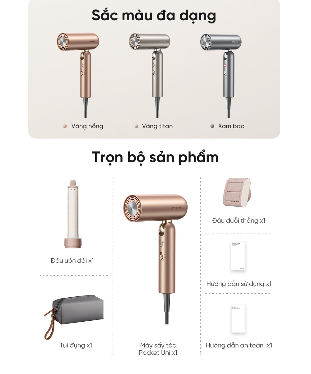 Máy Sấy Tóc Dreame Hair Pocket Uni AHD54 9