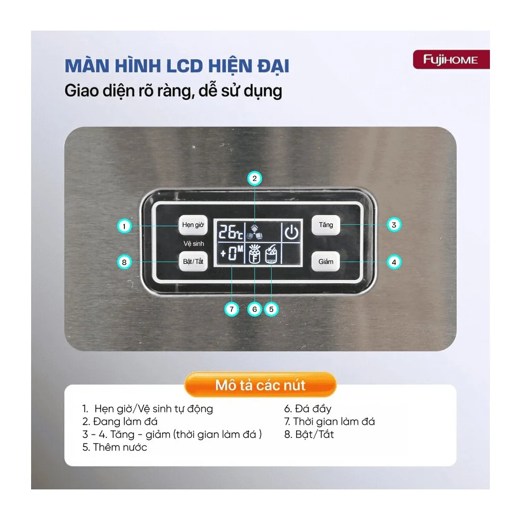 Máy làm đá Fujihome IM90 3