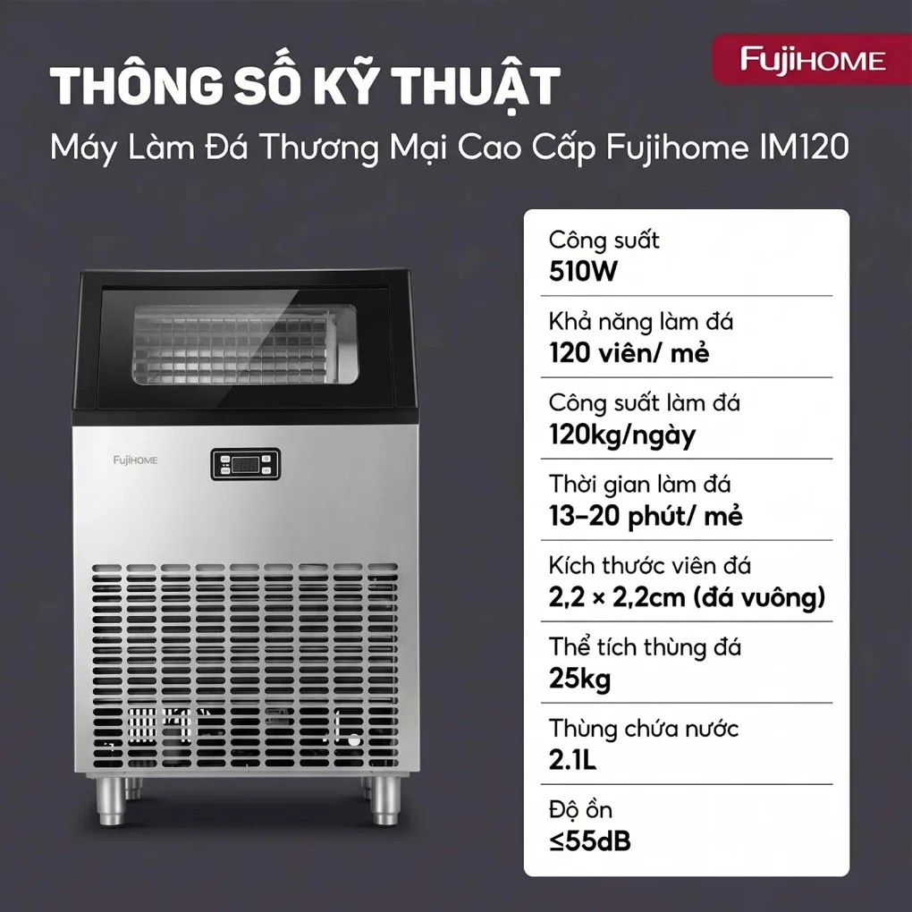 Máy làm đá Fujihome IM120 10