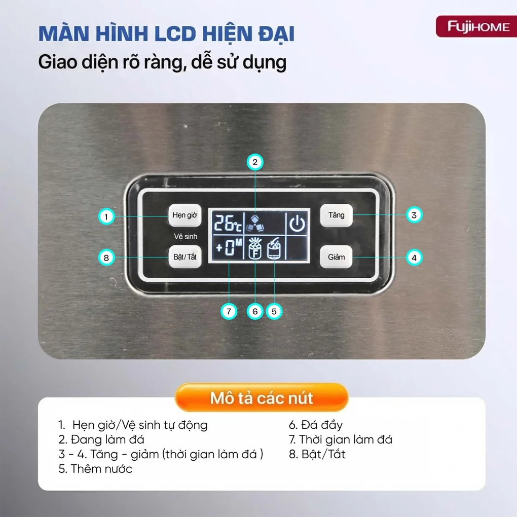 Máy làm đá Fujihome IM120 5