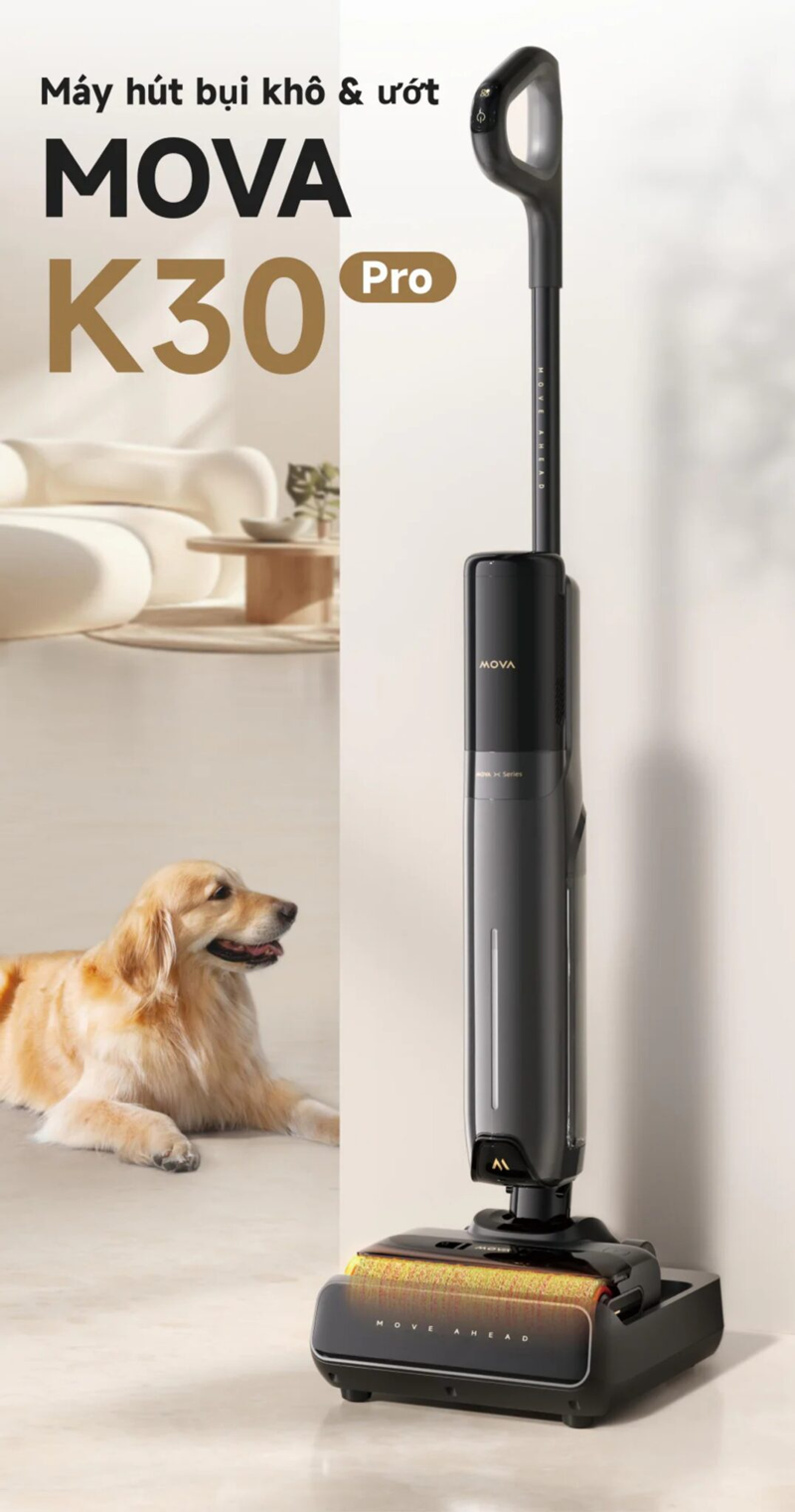 Máy Hút Bụi Lau Nhà Khô Và Ướt Mova K30 Pro 6