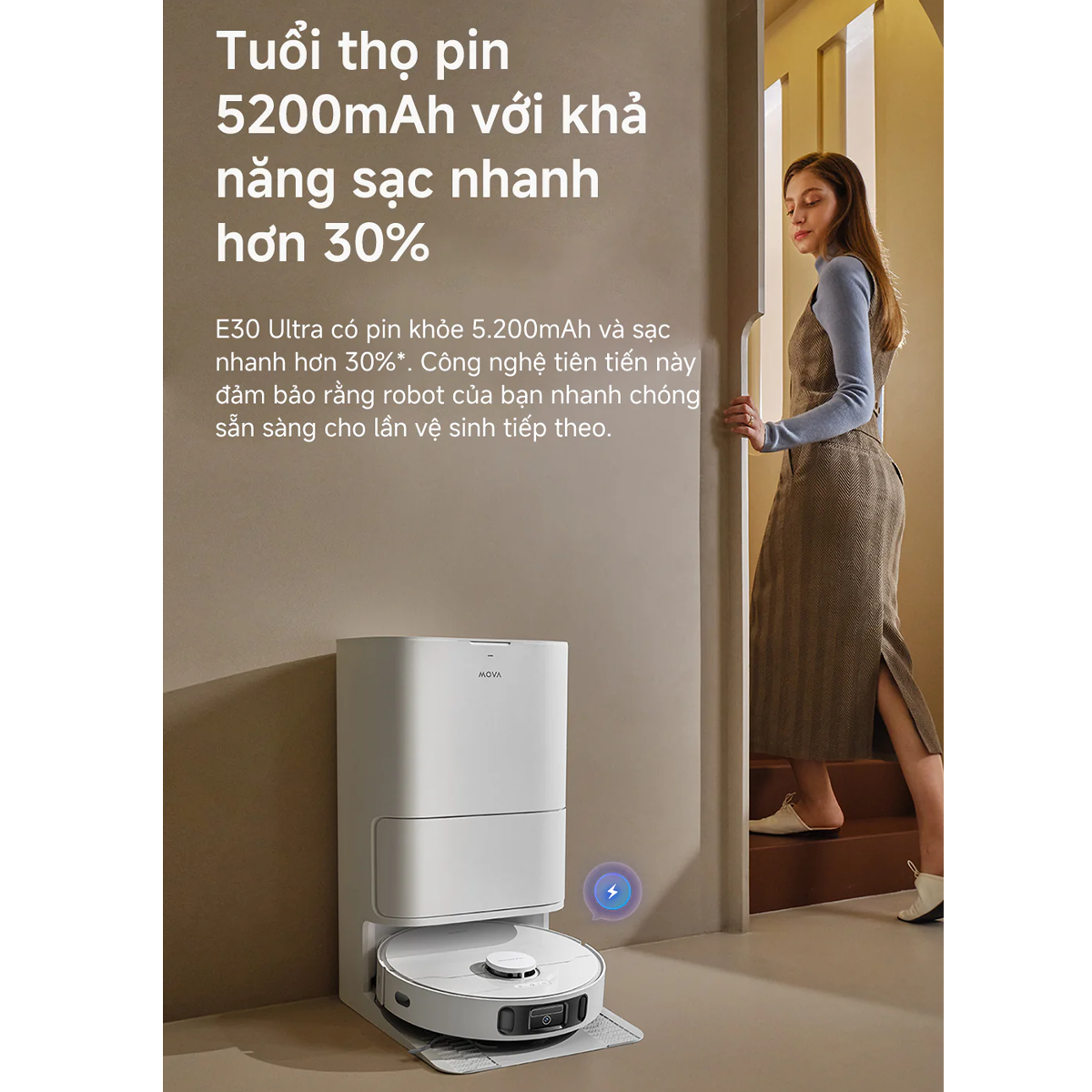 Robot Hút Bụi Lau Nhà Mova E30 Ultra 20