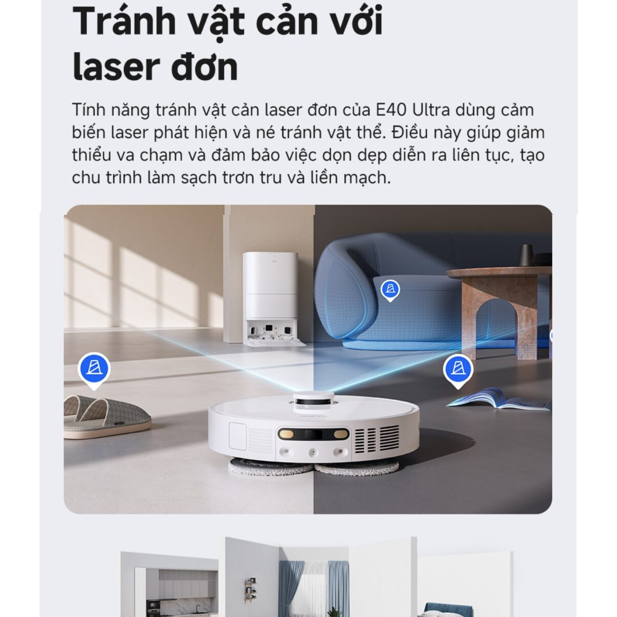 Robot Hút Bụi Lau Nhà Mova E40 Ultra 12