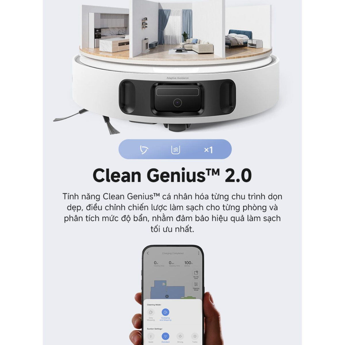 Robot Hút Bụi Lau Nhà Mova E40 Ultra 13