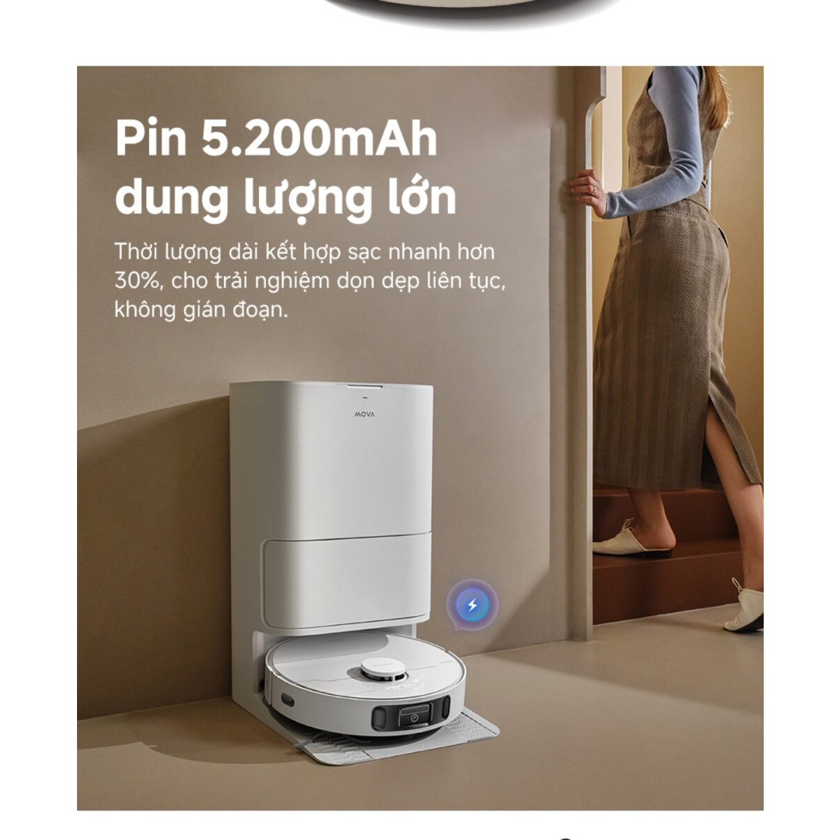 Robot Hút Bụi Lau Nhà Mova E40 Ultra 14