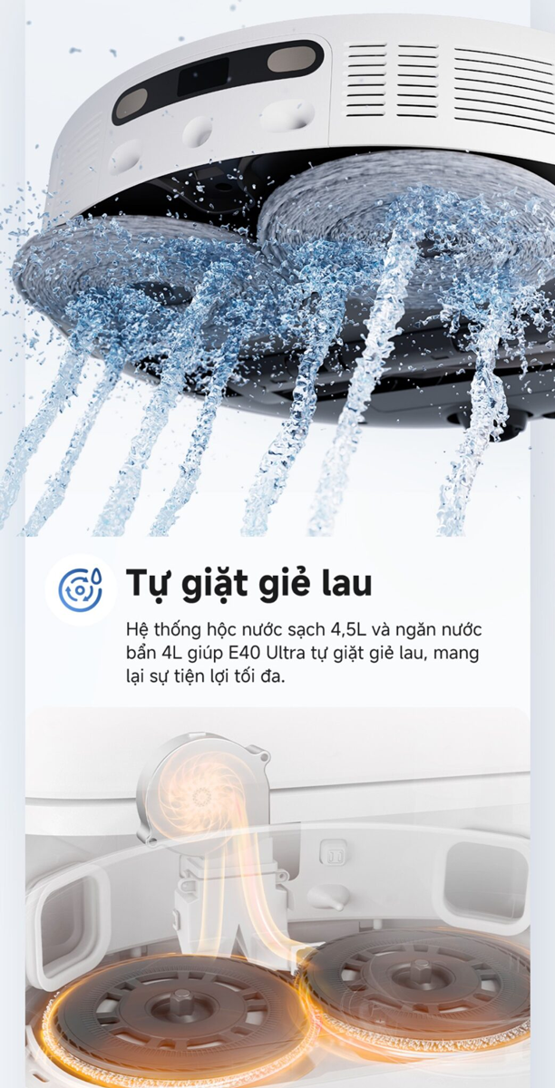 Robot Hút Bụi Lau Nhà Mova E40 Ultra 8