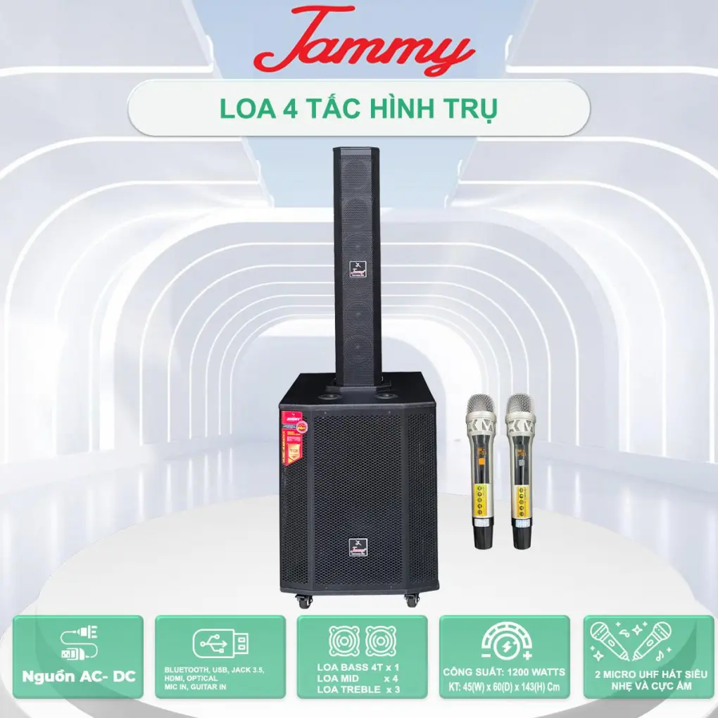 Loa Karaoke 4 Tấc Hình Trụ Jammy TS-15A400K
