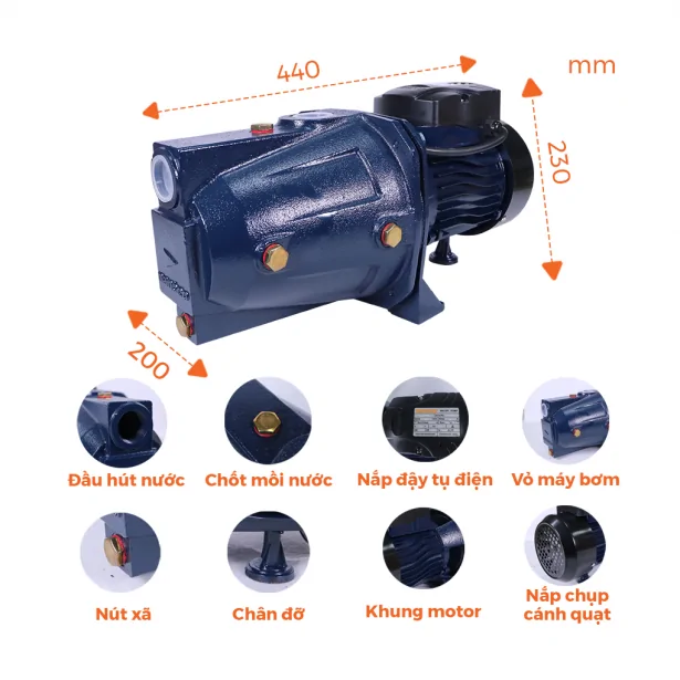 Máy Bơm Nước Dòng Bơm Đầu Nanoco NJET750