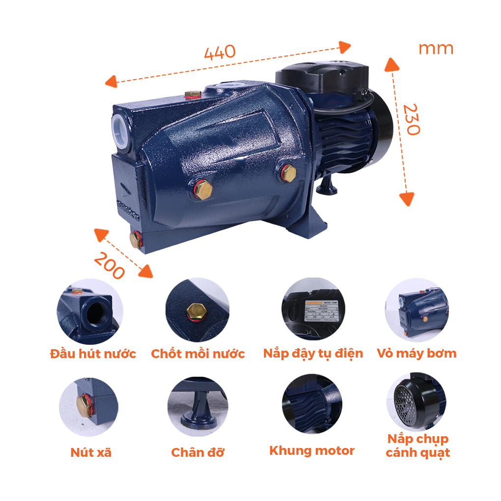 Máy Bơm Nước Dòng Bơm Đầu Nanoco NJET750 2