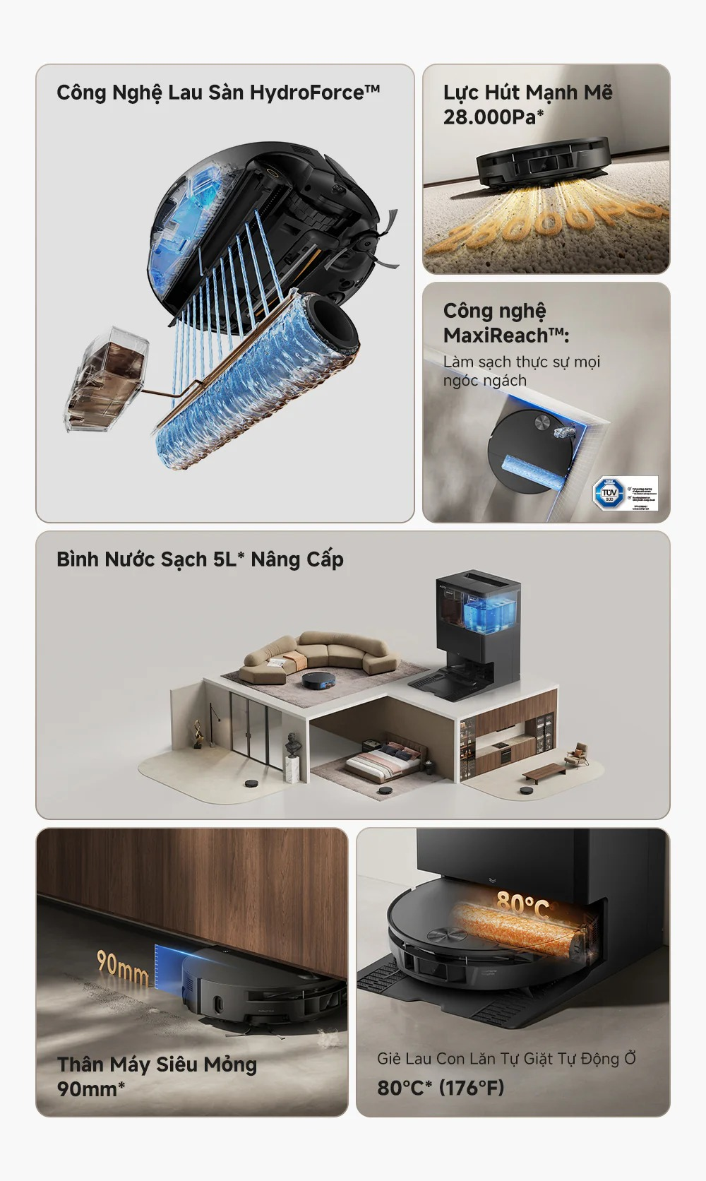 Robot Hút Bụi Lau Nhà Mova S70 Roller 7