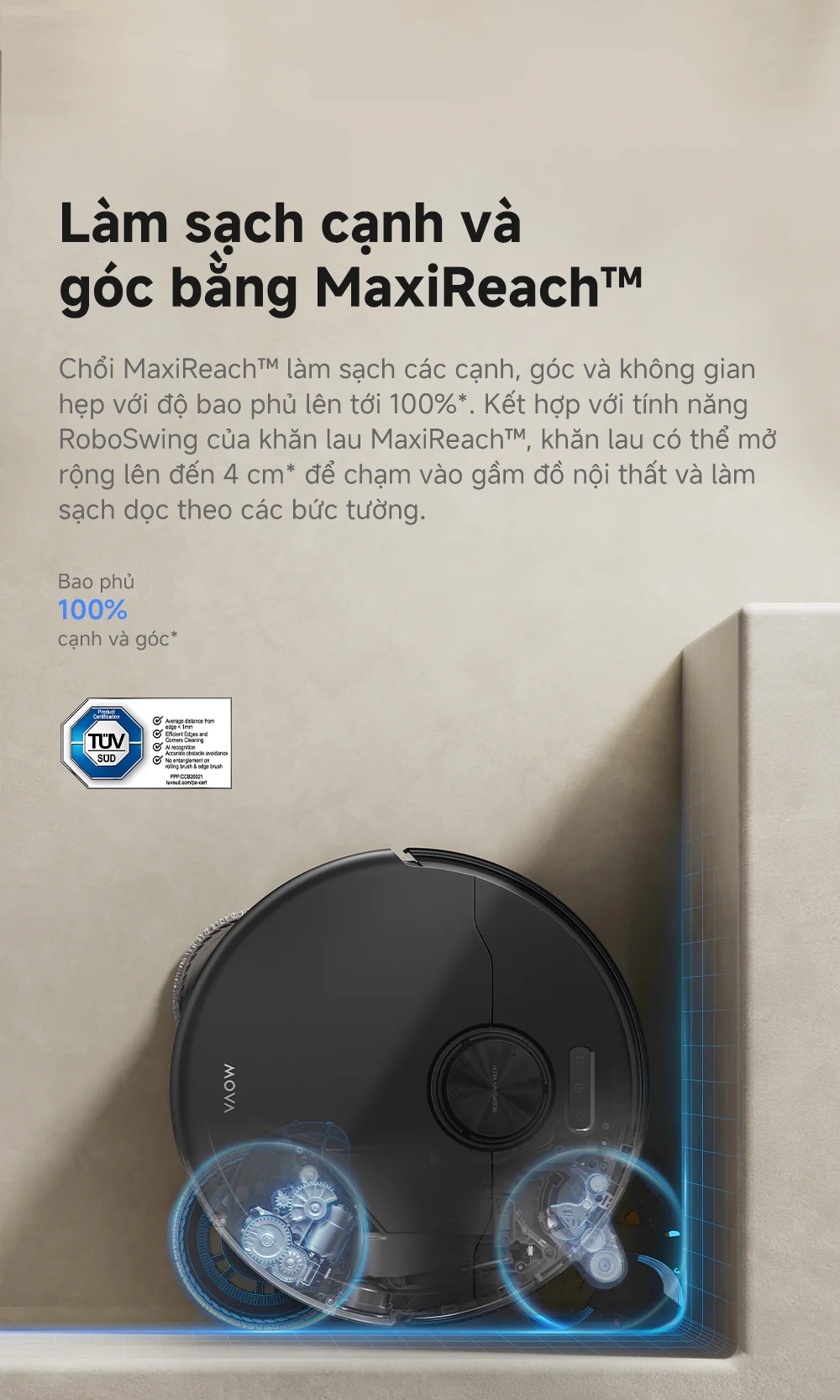 Robot Hút Bụi Lau Nhà Mova P70 Pro Ultra 15