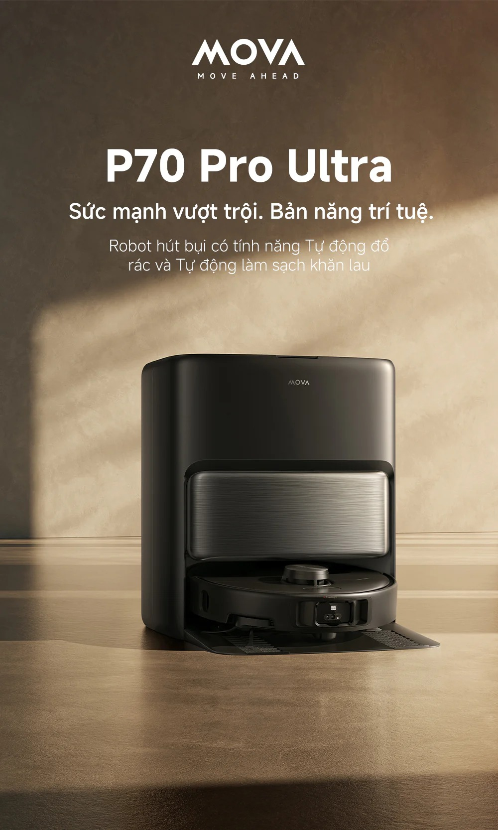 Robot Hút Bụi Lau Nhà Mova P70 Pro Ultra 8