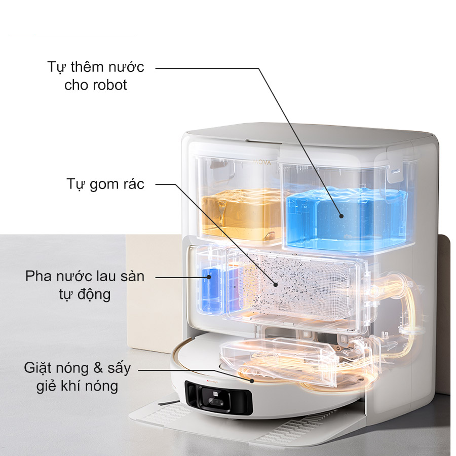 Robot Hút Bụi Lau Nhà Mova V50 Ultra 16