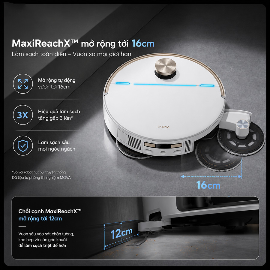 Robot Hút Bụi Lau Nhà Mova V70 Ultra 8
