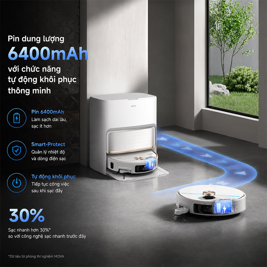 Robot Hút Bụi Lau Nhà Mova V70 Ultra 9