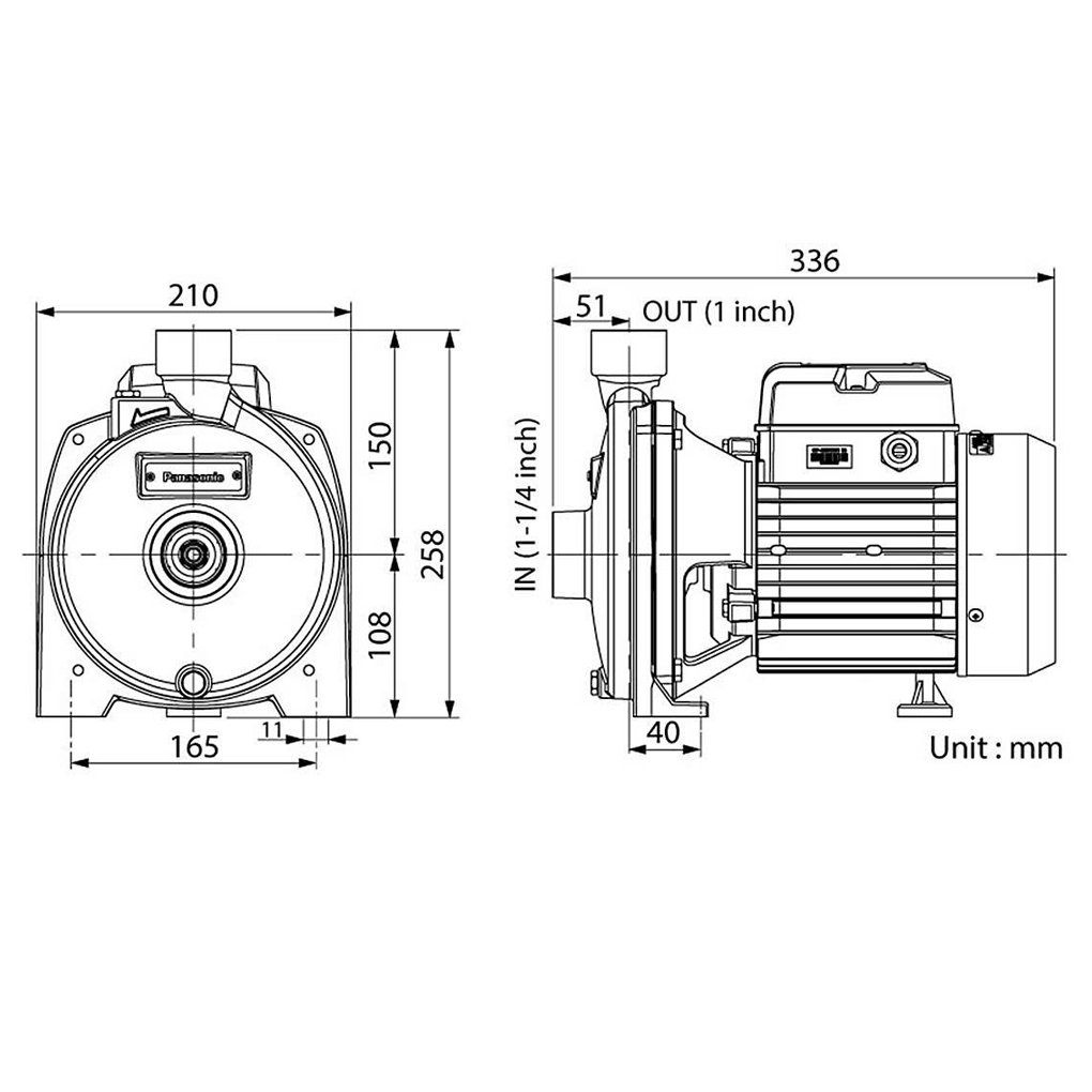 Máy Bơm Nước Ly Tâm Panasonic GP-20HCN1SVN 5