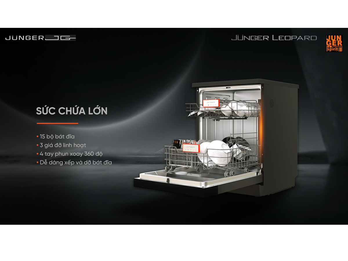 Máy Rửa Chén Junger Leopard-DWJ-163-MS - Xuất Xứ Thái Lan 13