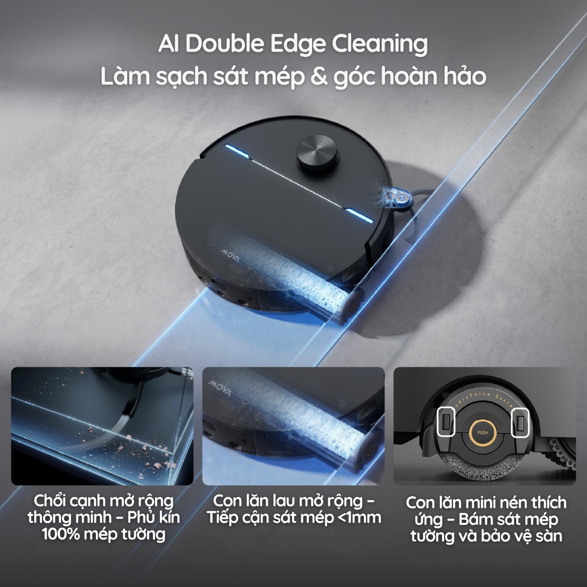Robot Hút Bụi Lau Nhà Mova Z70 Ultra Roller Complete 10
