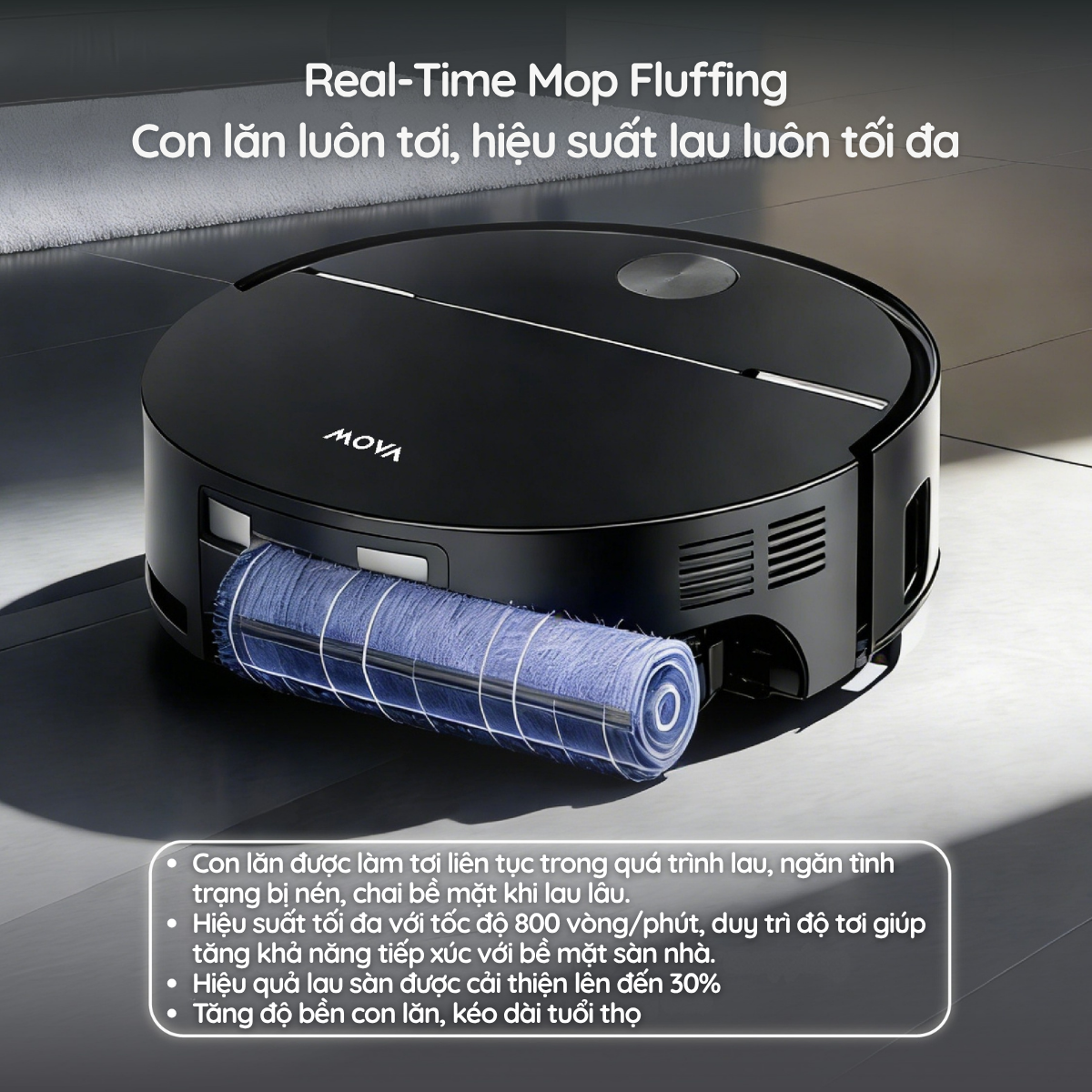 Robot Hút Bụi Lau Nhà Mova Z70 Ultra Roller Complete 11