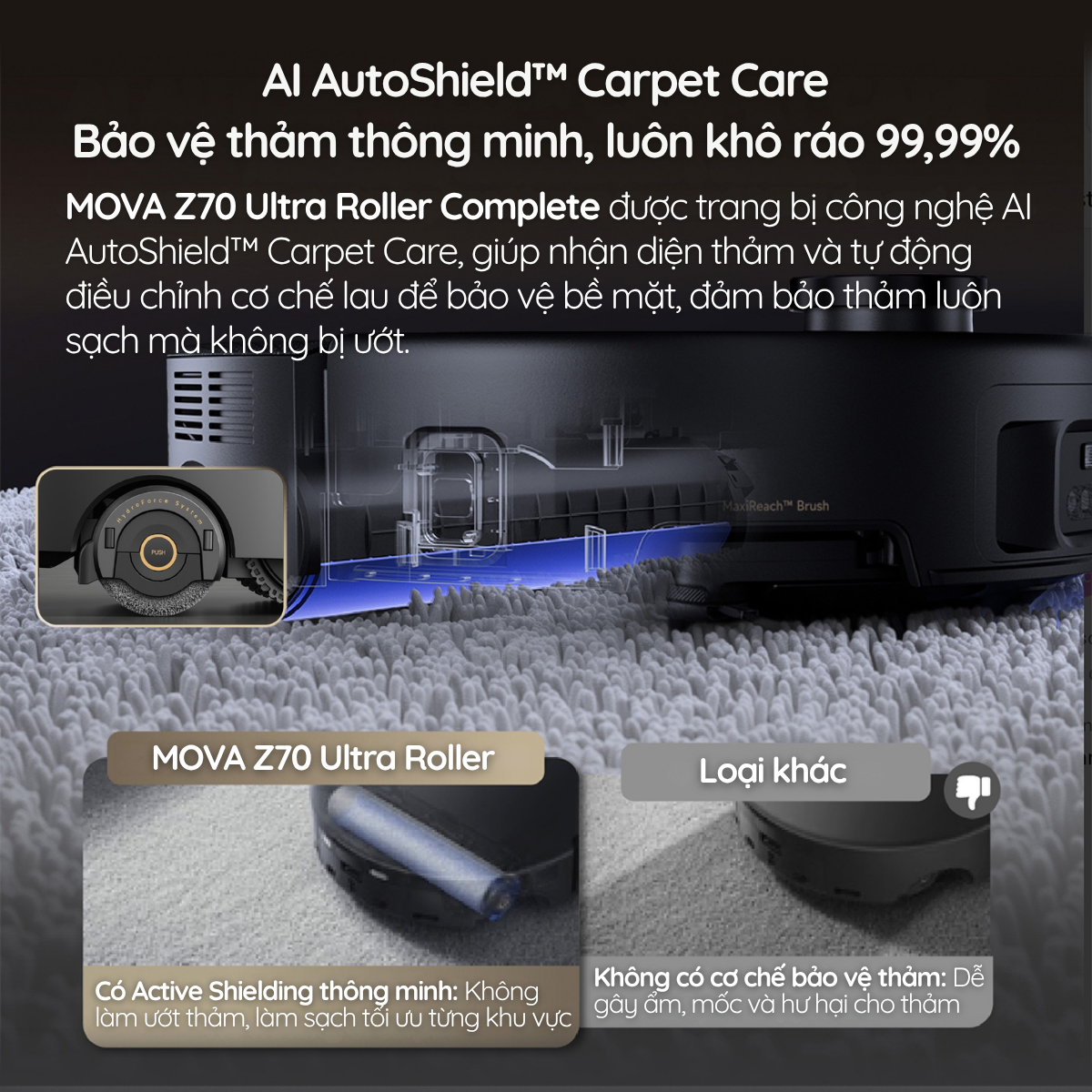 Robot Hút Bụi Lau Nhà Mova Z70 Ultra Roller Complete 13