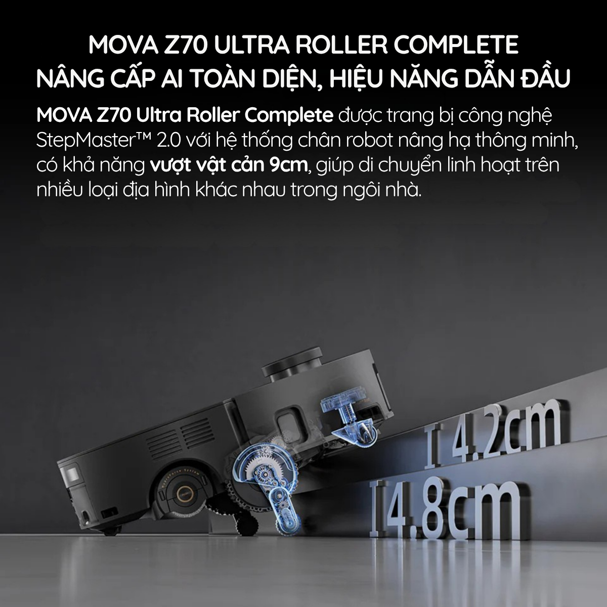 Robot Hút Bụi Lau Nhà Mova Z70 Ultra Roller Complete 7