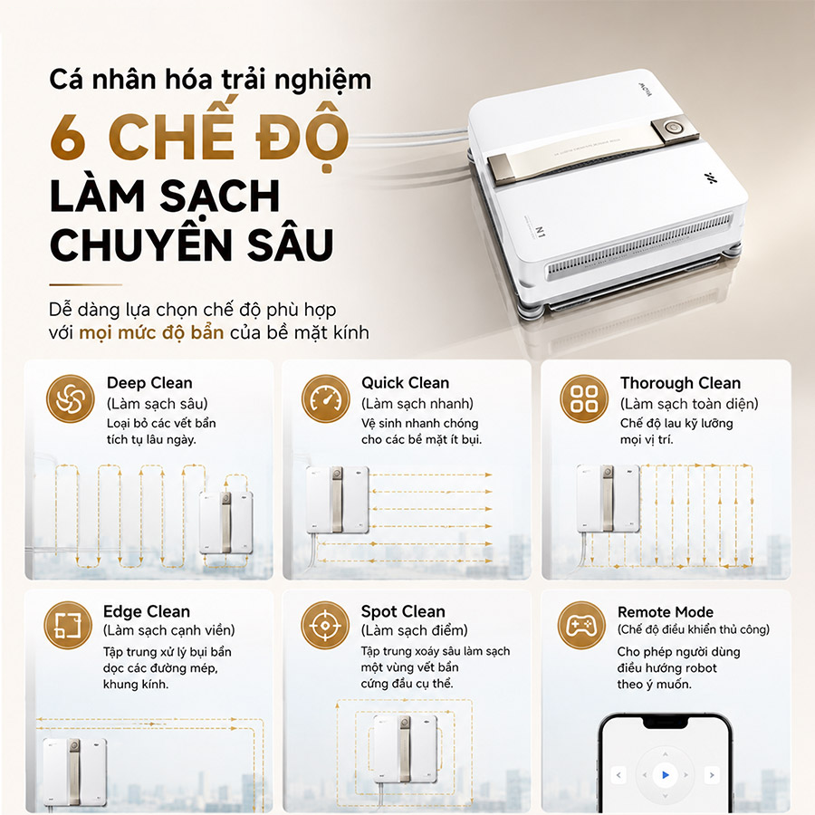 Robot Hút Bụi Lau Kính Mova N1 1