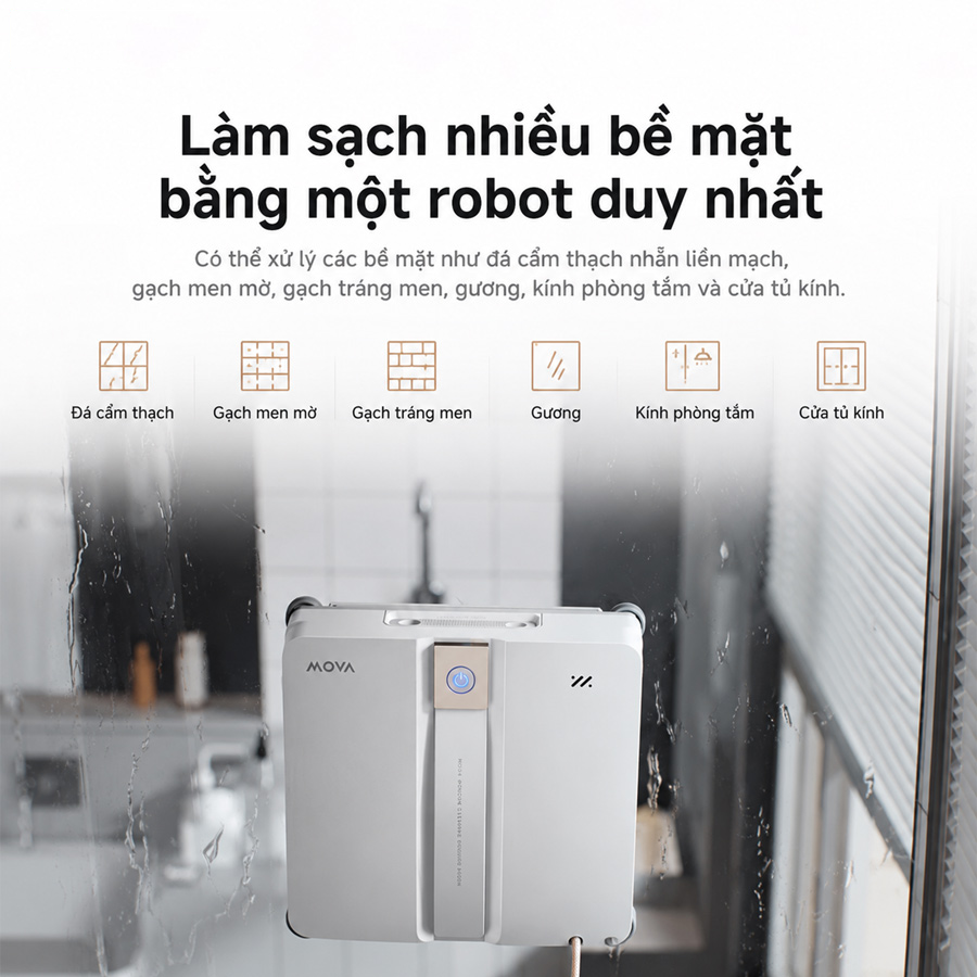 Robot Hút Bụi Lau Kính Mova N1 2