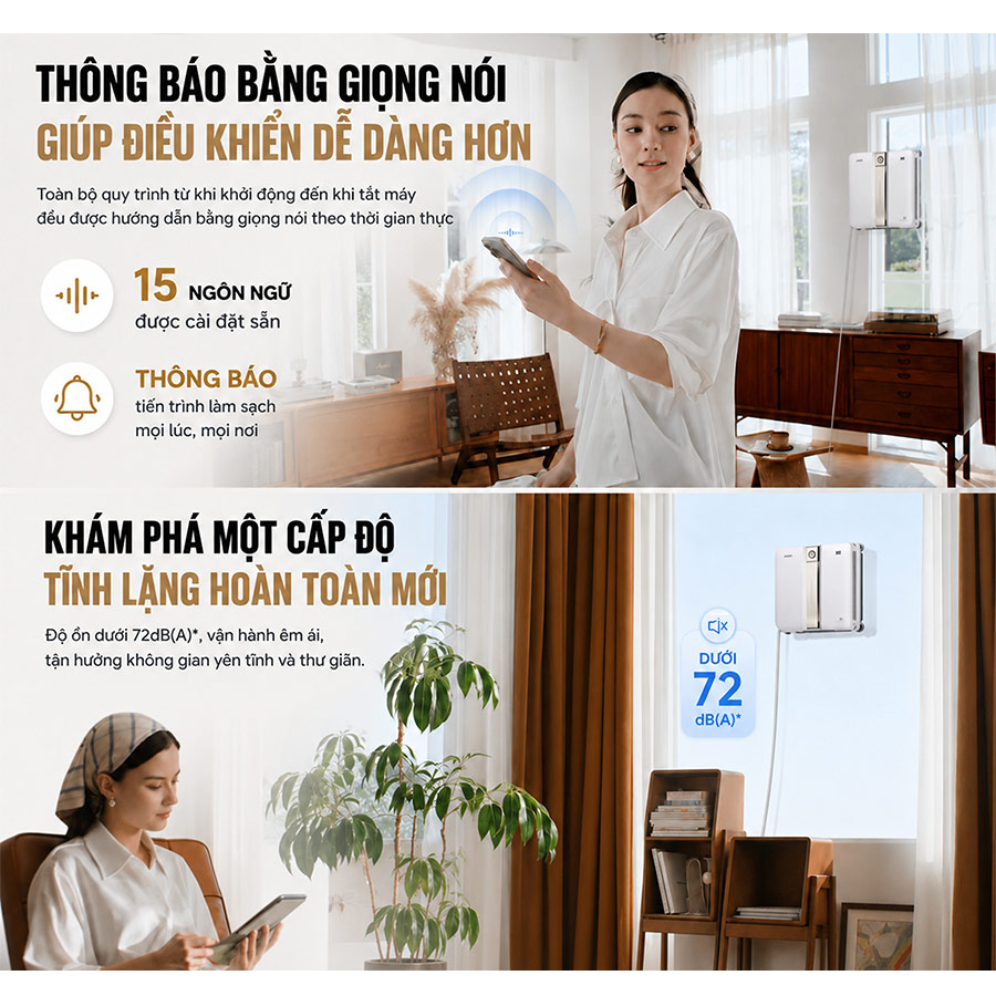 Robot Hút Bụi Lau Kính Mova N1 6
