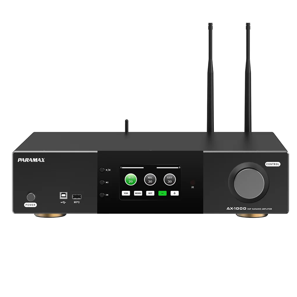 Amply Karaoke Tích Hợp Vang Số Và Micro Không Dây Paramax AX-1000 (Black) 0