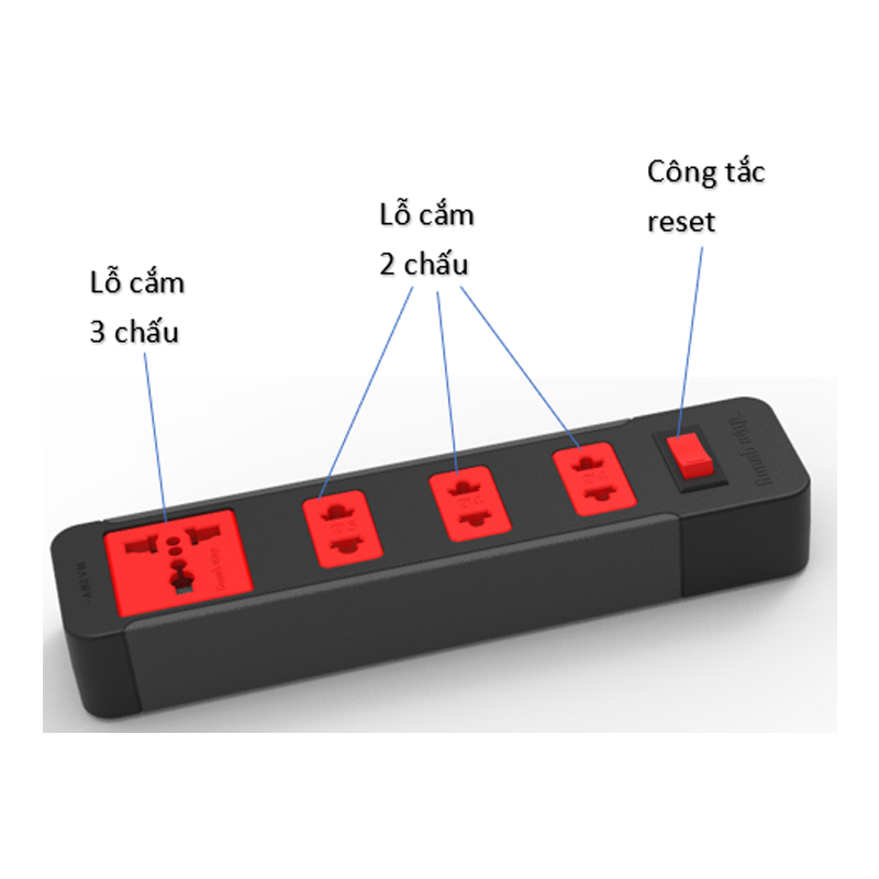 Ổ Cắm Điện Quang ECO ĐQ ESK 4BR 5m 1