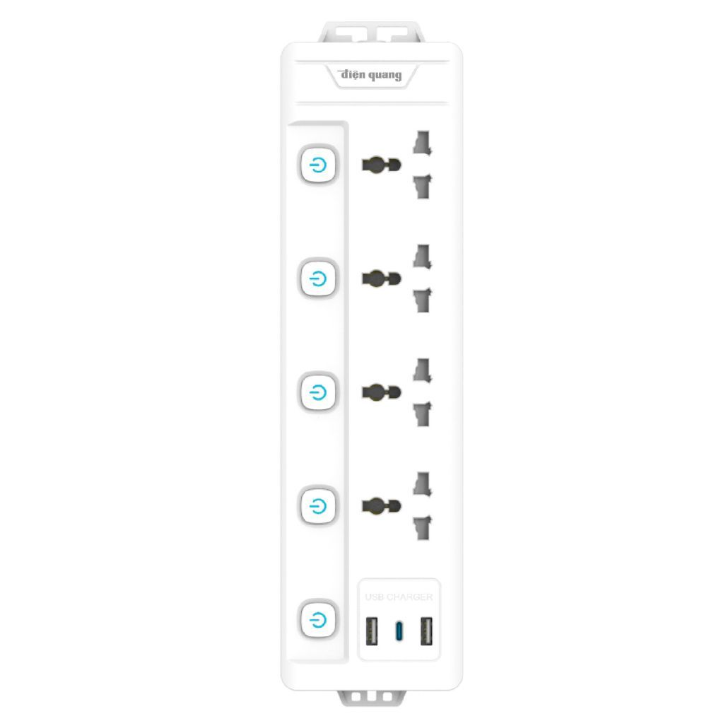 Ổ Cắm Điện Quang ĐQ EQS 4SW 2m 3U 2