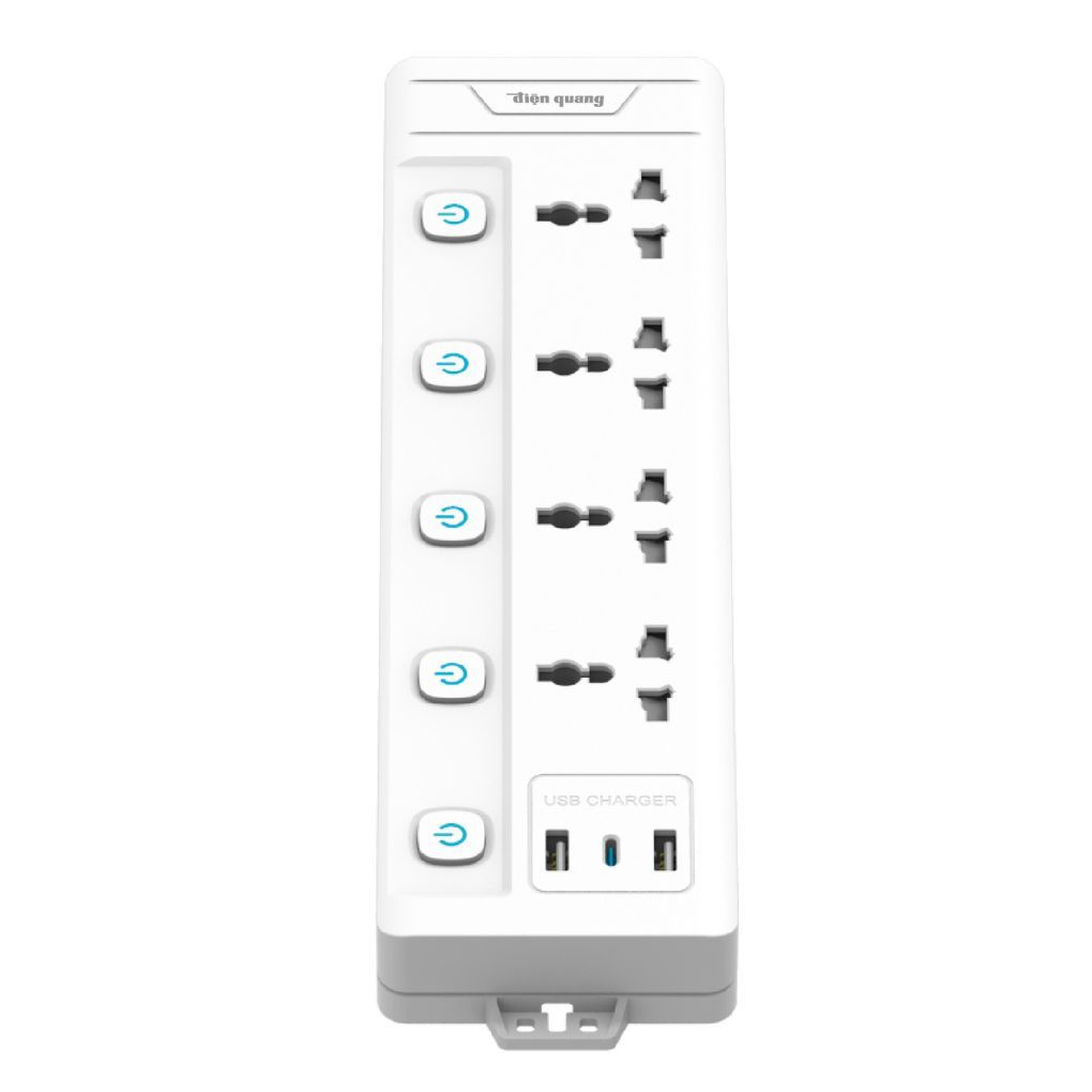 Ổ Cắm Điện Quang ĐQ EQS 4SW 2m 3U 3