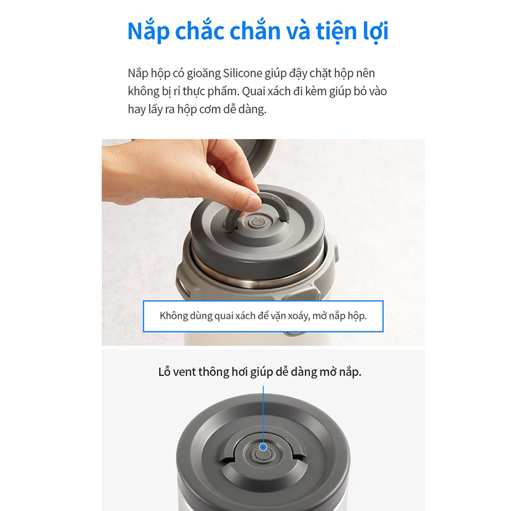 Bộ Hộp Cơm Giữ Nhiệt LocknLock Easy Carry LHC8039BLU 10