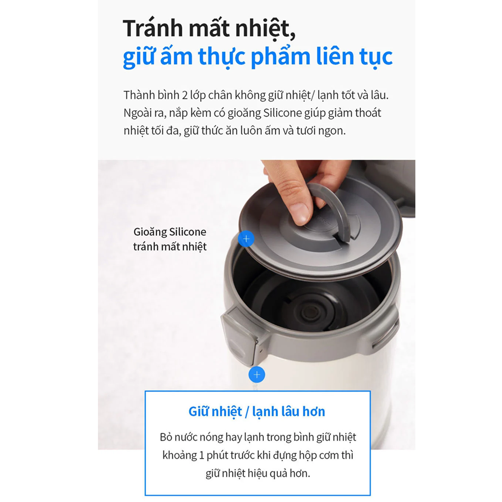 Bộ Hộp Cơm Giữ Nhiệt LocknLock Easy Carry LHC8039BLU 9