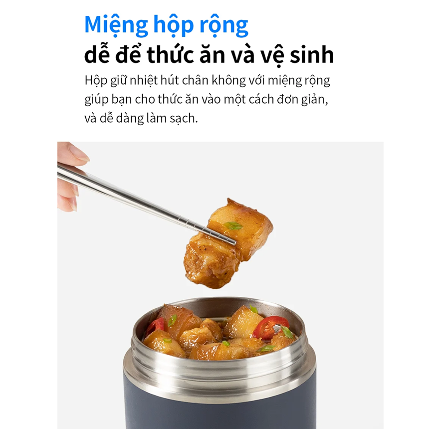 Bộ Hộp Cơm Giữ Nhiệt LocknLock Pump Vacuum Lunch Box LHC8052S02B 8
