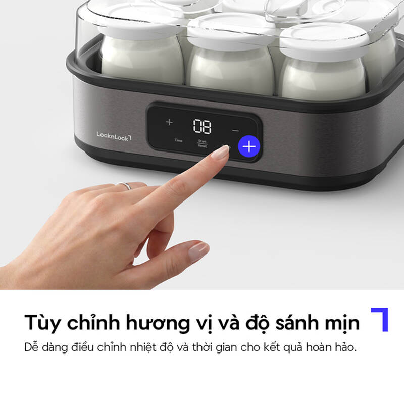 Máy Làm Sữa Chua LocknLock Digital EJY213GRY 1.08L - Màu Xám 3