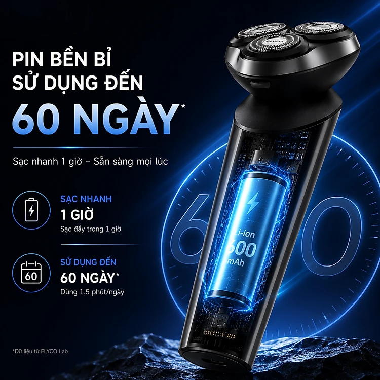 Máy Cạo Râu Điện Flyco FS929VN Màu Đen 10