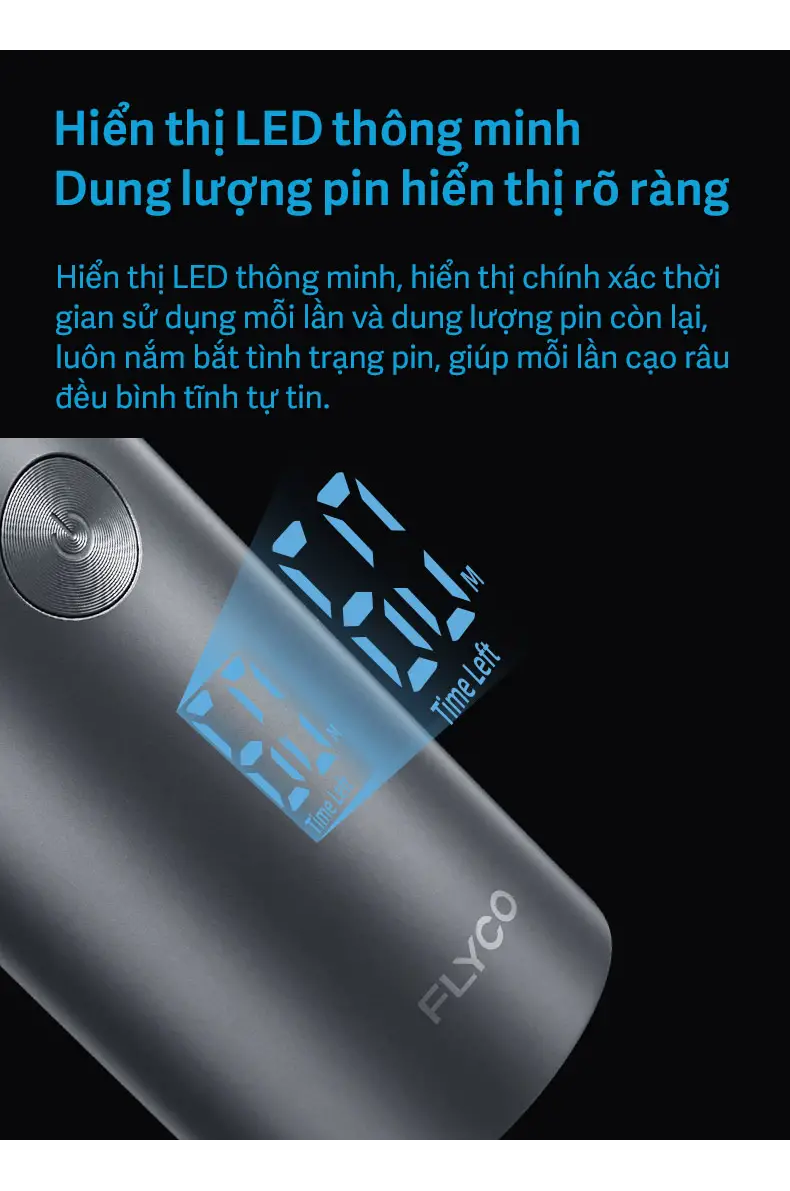 Máy Cạo Râu Điện Flyco FS965VN Màu Đen 3