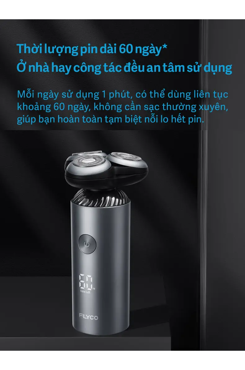 Máy Cạo Râu Điện Flyco FS965VN Màu Đen 5