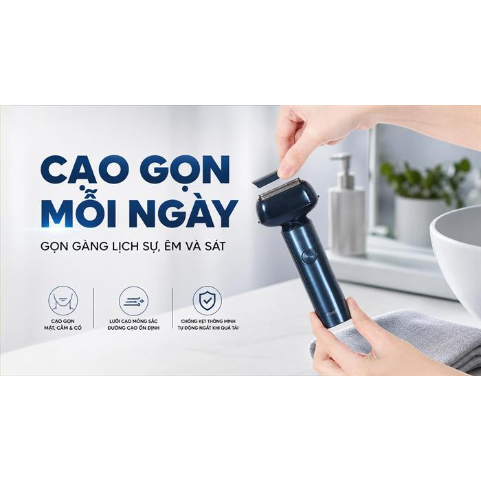 Máy Cạo Râu Điện Flyco F005VN Màu Xanh 10