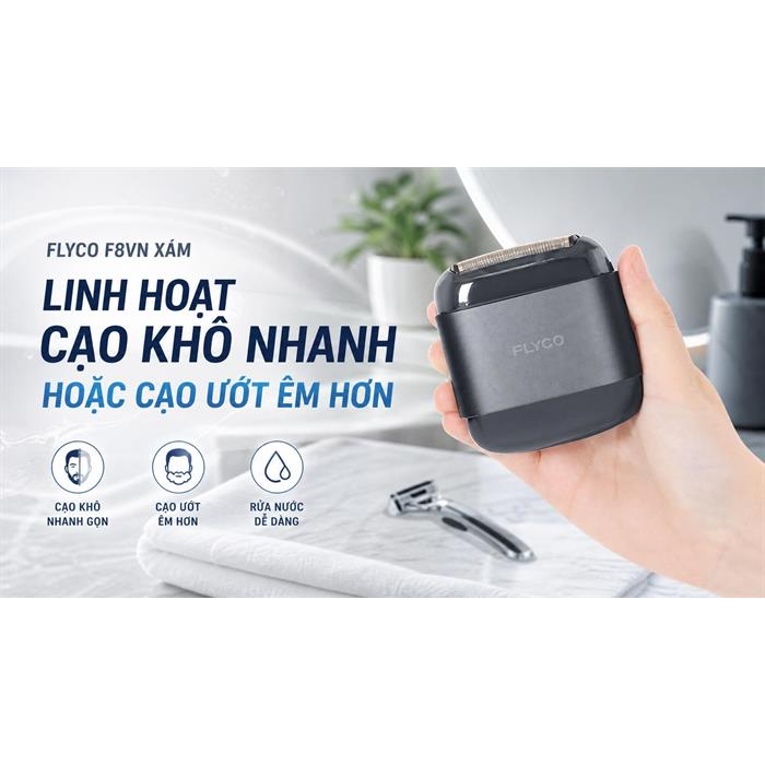 Máy Cạo Râu Điện Flyco F8VN Màu Xám 10