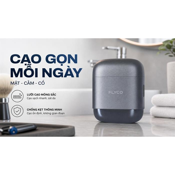 Máy Cạo Râu Điện Flyco F8VN Màu Xám 8