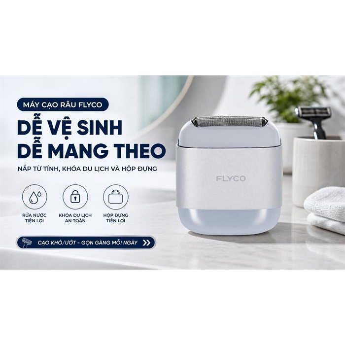 Máy Cạo Râu Điện Flyco F8VN Màu Bạc 12