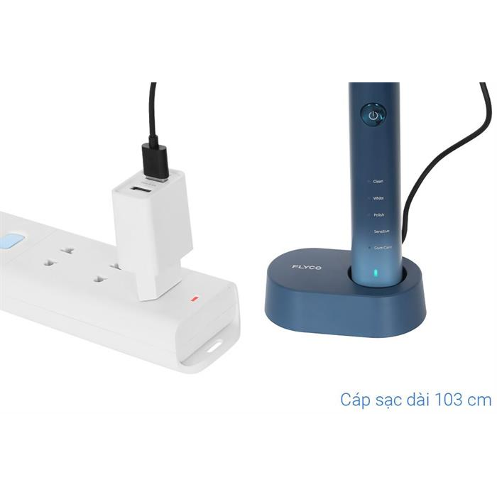 Bàn Chải Điện Flyco FT7105VN Màu Xanh 6